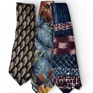 Bundle of Assorted Brands Colors Design Tie Set of 3